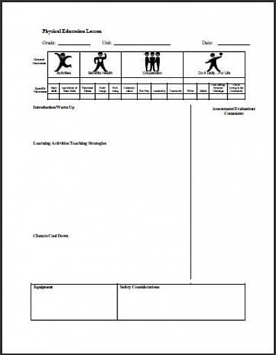 Και αναζητήστε στο Διαδίκτυο σχέδια μαθημάτων φυσικής αγωγής