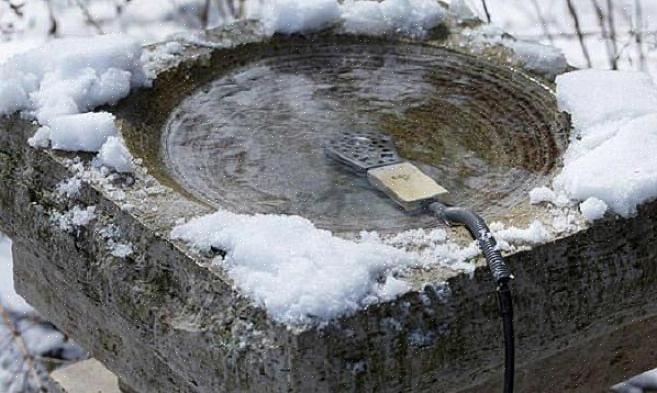 Η θερμάστρα για τα πουλιά είναι μια κυκλική θερμάστρα που μπορείτε να τοποθετήσετε μέσα στο μπολ του λουτρού