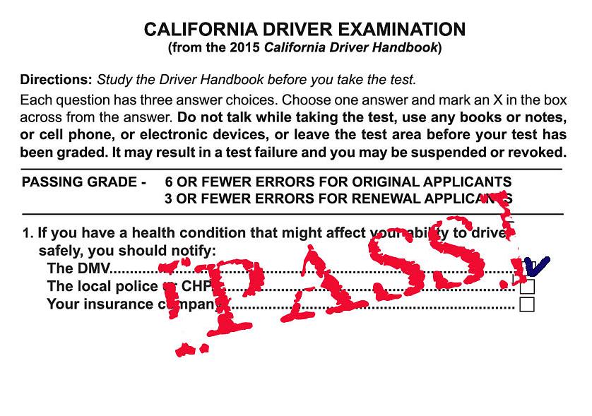 Για να περάσετε με επιτυχία τη δοκιμή άδειας DMV